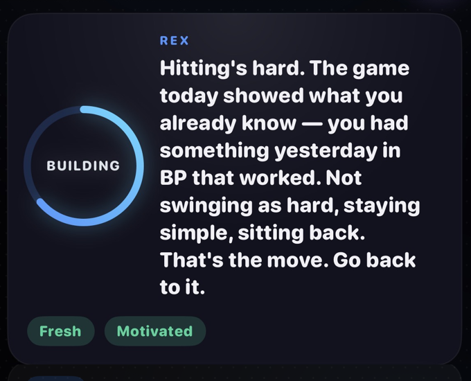 Rex's insight, remembering a past session